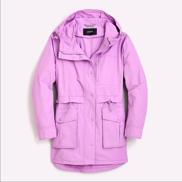J. CREW Perfect Rain Jacket Lavender XS